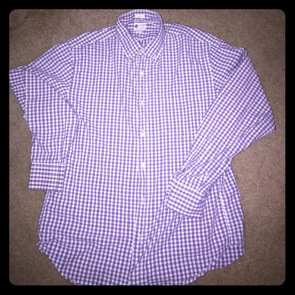 J.crew vintage men's" lavender/white plaid shirt